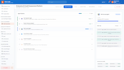 Agent Pipeline - Real-time credit assessment with seven AI agents